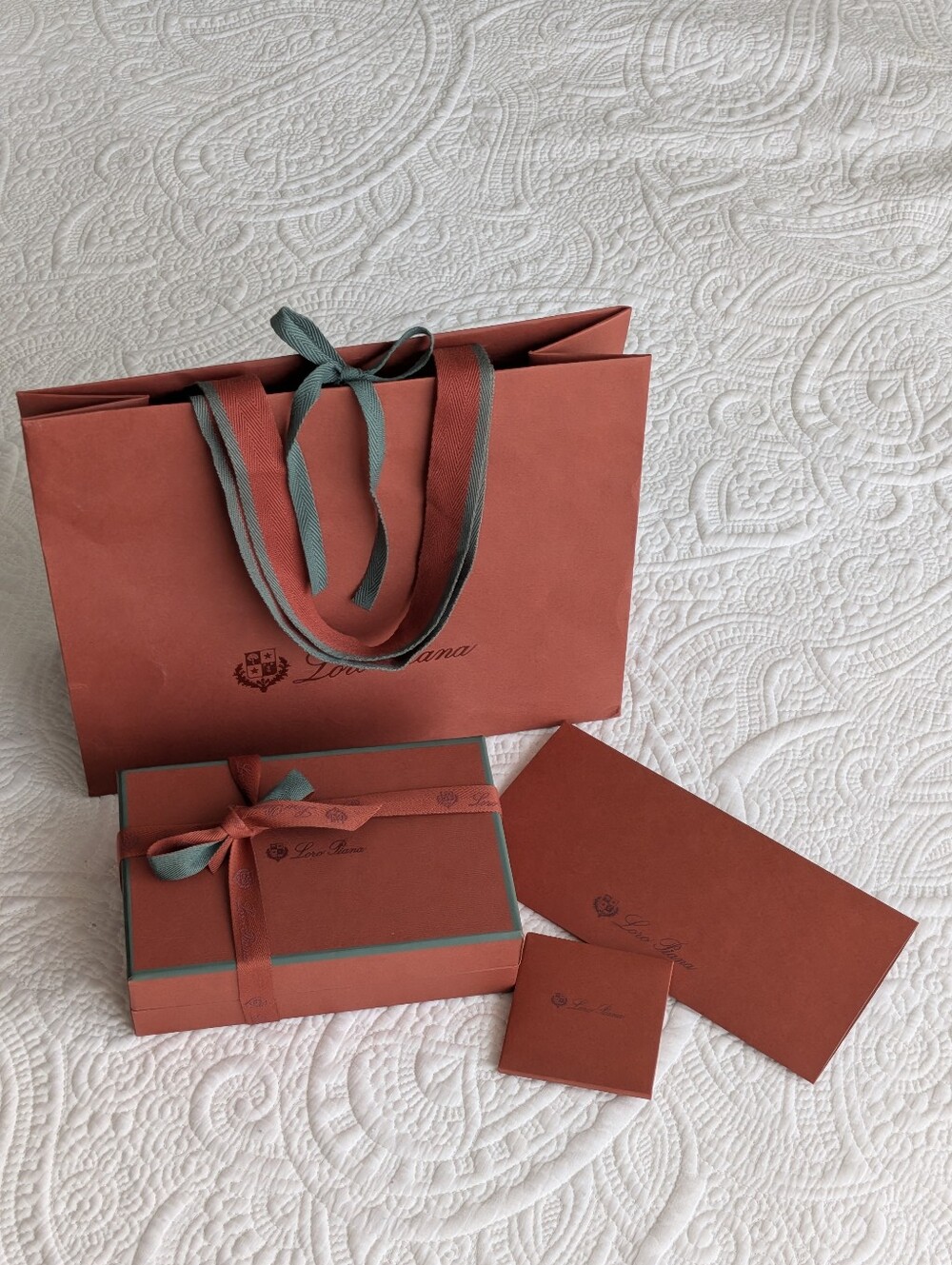 Loro Piana Box + Ribbon + Shopping Bag
